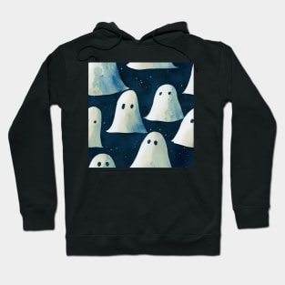 Cute Halloween Ghosts Watercolor Hoodie